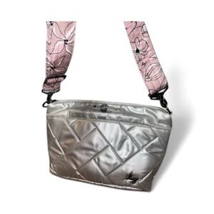Lug silver  metallic Flare with 2 straps, nwt